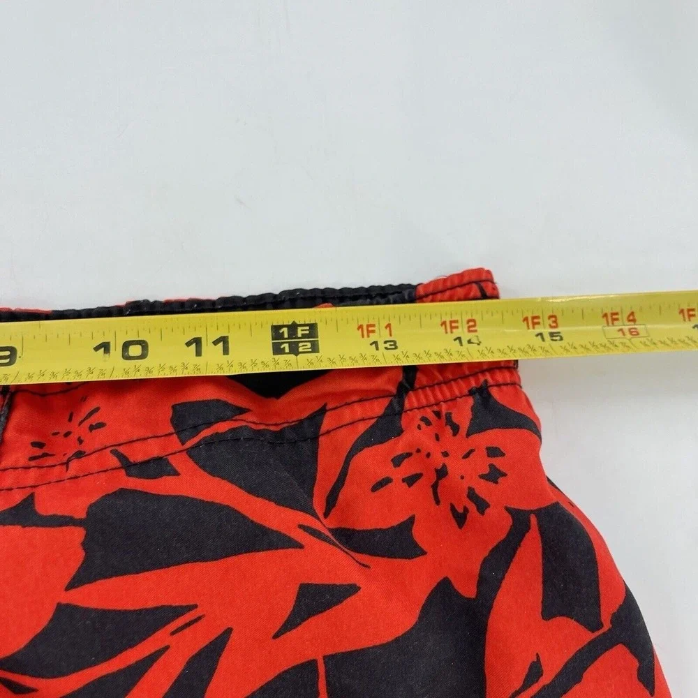 Hang 10 Hawaiian Floral‎ Gradient Mens Board Shorts Medium Surf Colorful Rainbow